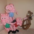 Three Little Pigs balloon sculptures